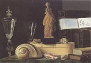 Sebastian Stoskopff Still Life with a Statuette and Shells (mk05) Germany oil painting reproduction